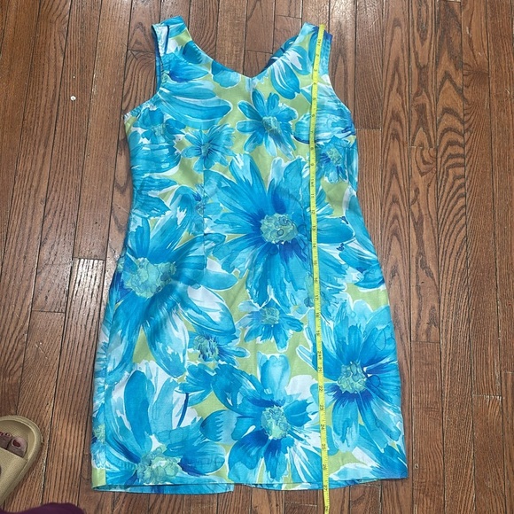 Expressions Blue Sleeveless Scoop Neck Sundress - Picture 14 of 16